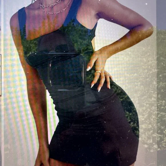 New with tags Princess Polly Cobie mini dress black, US 6 - Picture 6 of 7